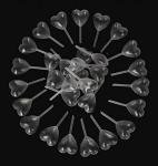 50 Pack Clear 4ml Heart Shape Pipettes