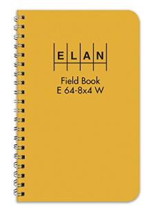 Elan Wire-O Field Surveying Book - Yellow Cover