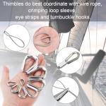 30PCS Stainless Steel M8 Wire Rope Thimbles