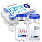 Sterile Glass Vials with Flip Top Cap - 10PCS