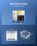Ultrasonic Cleaner with Heater and Timer, 2L