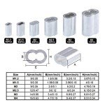 Stainless Steel Wire Rope Cable Thimbles Assortment Kit