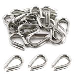 M5 Stainless Steel Thimbles for Wire Rope - 20pcs