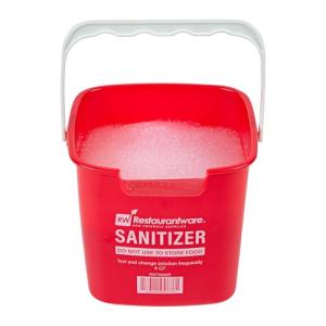 Red 6 Quart Cleaning Bucket with Spout & Handle