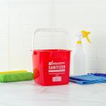 Red 6 Quart Cleaning Bucket with Spout & Handle