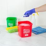 Red 6 Quart Cleaning Bucket with Spout & Handle