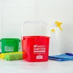Red 6 Quart Cleaning Bucket with Spout & Handle