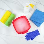 Red 6 Quart Cleaning Bucket with Spout & Handle