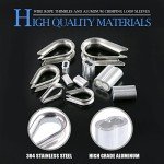 Stainless Steel Wire Rope Cable Thimbles Assortment Kit