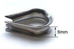 50 PCS M3 Stainless Steel Thimbles for Wire Rope