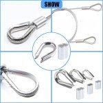 Stainless Steel Wire Rope Cable Thimbles Assortment Kit