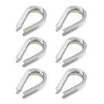 Stainless Steel Wire Rope Thimbles - 6 Pack