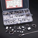 240PCS Stainless Steel Wire Rope Thimbles Kit