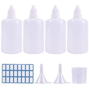100ML Plastic Squeeze Dropper Bottles - 4 Pack