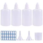 100ML Plastic Squeeze Dropper Bottles - 4 Pack
