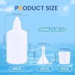 100ML Plastic Squeeze Dropper Bottles - 4 Pack