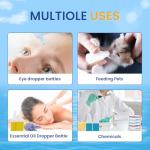 100ML Plastic Squeeze Dropper Bottles - 4 Pack