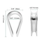 M5 Stainless Steel Thimbles for Wire Rope - 20pcs