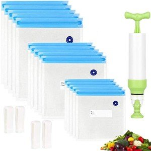 Sous Vide Bags 20 Pack with Hand Pump