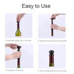 Wine Saver Vacuum Pump with 4 Reusable Stoppers
