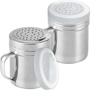 Metal Salt and Pepper Shaker Set with Handle