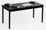 Correll 29" Library Table with Black Granite Top