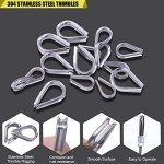 240PCS Stainless Steel Wire Rope Thimbles Kit