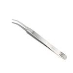 Stainless Steel Curved Lab Forceps - 4.5 in