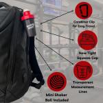 4oz Mini Shaker Bottle for Supplements - Black