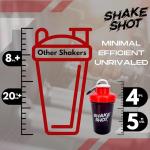 4oz Mini Shaker Bottle for Supplements - Black