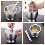Stainless Steel Mortar and Pestle Set