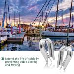 M5 Stainless Steel Thimbles for Wire Rope - 20pcs