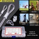 240PCS Stainless Steel Wire Rope Thimbles Kit