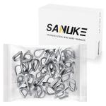 60pcs Stainless Steel Wire Rope Thimbles - M2