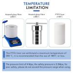 500ml High-Pressure PTFE Autoclave Reactor with Stirring