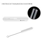 Clear Glass Blowing Tubes Set with Brush, 5 Pieces