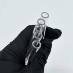 Clear Glass Blowing Tubes Set with Brush, 5 Pieces