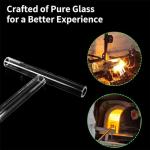 Clear Glass Blowing Tubes Set with Brush, 5 Pieces