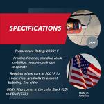 Rutland Fireplace Mortar Cartridge, 10.3 oz, Gray