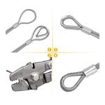 60pcs Stainless Steel Wire Rope Thimbles - M2