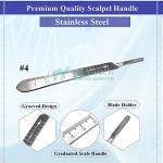 100 Surgical Sterile Blades #25 with Scalpel Handle