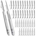 40 Surgical Scalpel Blades with Handles and Storage Box