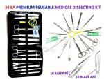 34-Piece Advanced Biology Dissection Kit with Case