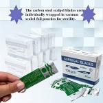 100 Surgical Sterile Blades #25 with Scalpel Handle
