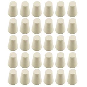 30-Pack Solid Rubber Stoppers for Labs