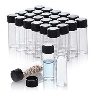 100 Pack 4ml Clear Glass Vials with Caps