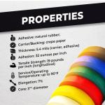 Colored Masking Tape - Blue, 3/8" x 60 yds