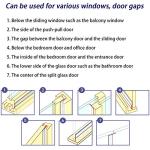 TAROSE 16ft Silicone Door Seal Strip, Black