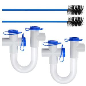 3/4" PVC Condensate Trap with Cleaning Brush - 2 Pack