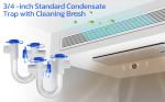 3/4" PVC Condensate Trap with Cleaning Brush - 2 Pack